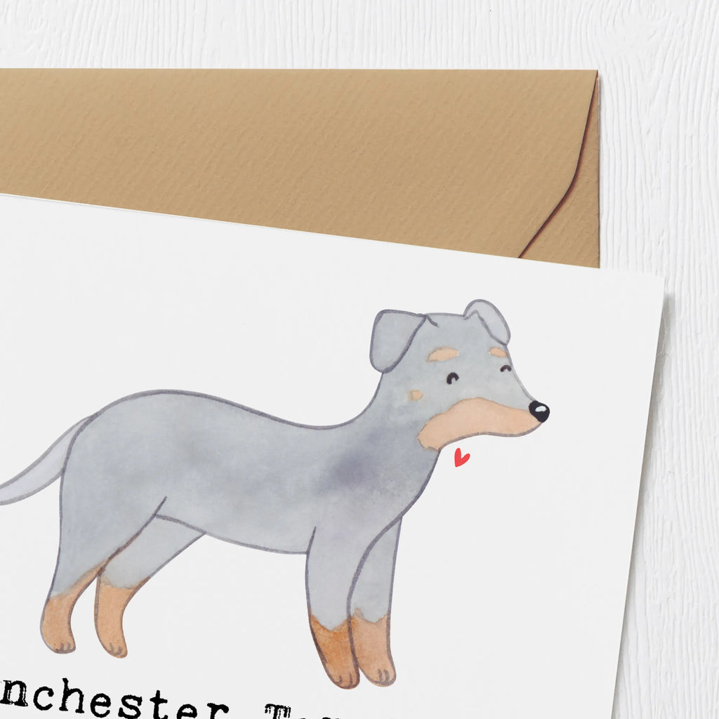 Deluxe Card Manchester Terrier - Treue Begleiter mit großem Herz und scharfem Verstand Hochwertige Grußkarte, Einladungskarte, Karte, Glückwunschkarte, Hochwertige Klappkarte, Hochzeitskarte, Klappkarte, Grußkarte, Geburtstagskarte, Hund, Hunderasse, Rassehund, Hundebesitzer, Geschenk, Tierfreund, Schenken, Welpe