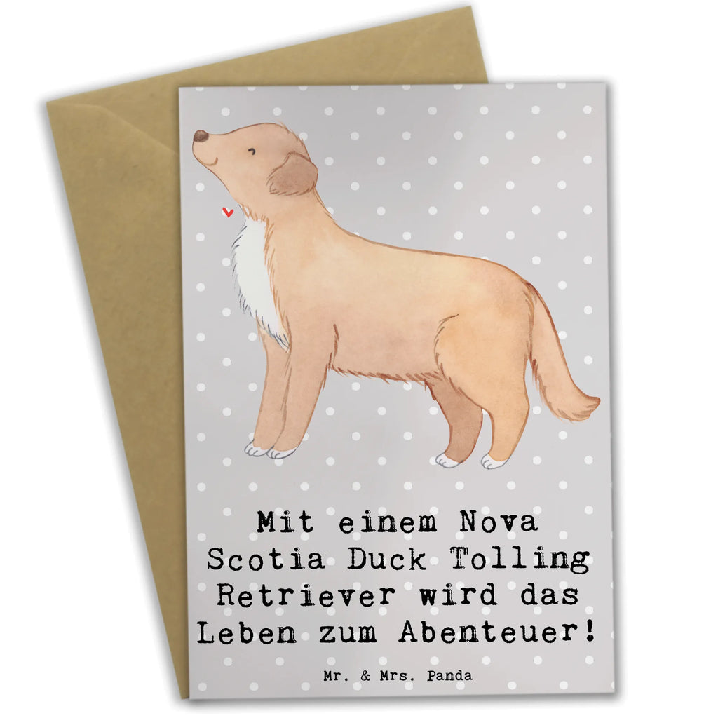 Greetings card Mit einem Nova Scotia Duck Tolling Retriever wird das Leben zum Abenteuer! Ansichtskarten, Geburtstagskarte, Einladungskarte, Grußkarte, Karte, Hochzeitskarte, Klappkarte, Glückwunschkarte, Hund, Hunderasse, Rassehund, Hundebesitzer, Geschenk, Tierfreund, Schenken, Welpe
