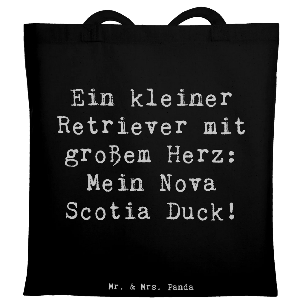 Tote bag Saying Ein kleiner Retriever mit großem Herz: Mein Nova Scotia Duck! Umhängetasche, Jutetasche, Tasche, Strandtasche, Stoffbeutel, Beutel, Beuteltasche, Schultertasche, Tragetasche, Einkaufstüte, Jutebeutel, Laptoptasche, Stofftasche, Einkaufstasche, Shopper, Badetasche, Hund, Hunderasse, Rassehund, Hundebesitzer, Geschenk, Tierfreund, Schenken, Welpe