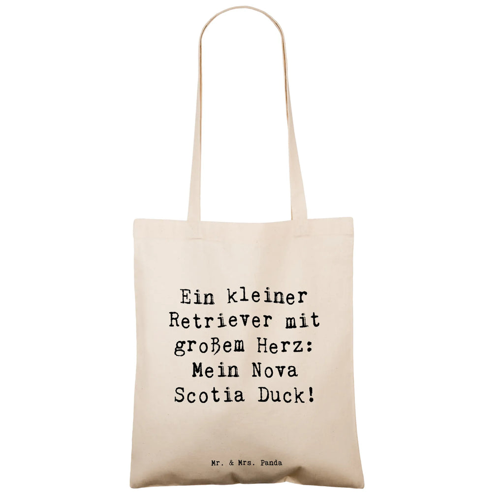 Tote bag Saying Ein kleiner Retriever mit großem Herz: Mein Nova Scotia Duck! Umhängetasche, Jutetasche, Tasche, Strandtasche, Stoffbeutel, Beutel, Beuteltasche, Schultertasche, Tragetasche, Einkaufstüte, Jutebeutel, Laptoptasche, Stofftasche, Einkaufstasche, Shopper, Badetasche, Hund, Hunderasse, Rassehund, Hundebesitzer, Geschenk, Tierfreund, Schenken, Welpe