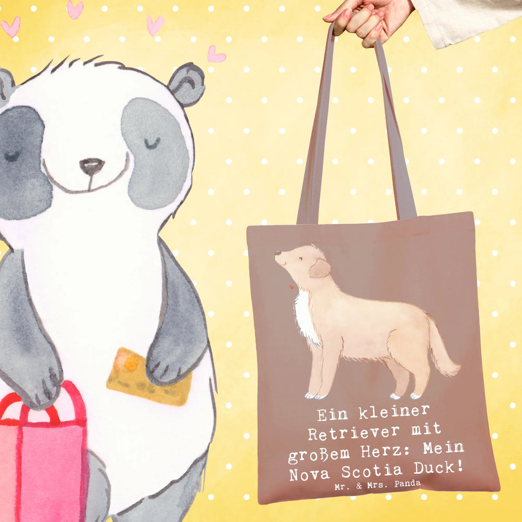 Tote bag Ein kleiner Retriever mit großem Herz: Mein Nova Scotia Duck! Shopper, Stofftasche, Tasche, Einkaufstasche, Beuteltasche, Tragetasche, Einkaufstüte, Beutel, Jutebeutel, Stoffbeutel, Badetasche, Umhängetasche, Strandtasche, Laptoptasche, Schultertasche, Jutetasche, Hund, Hunderasse, Rassehund, Hundebesitzer, Geschenk, Tierfreund, Schenken, Welpe