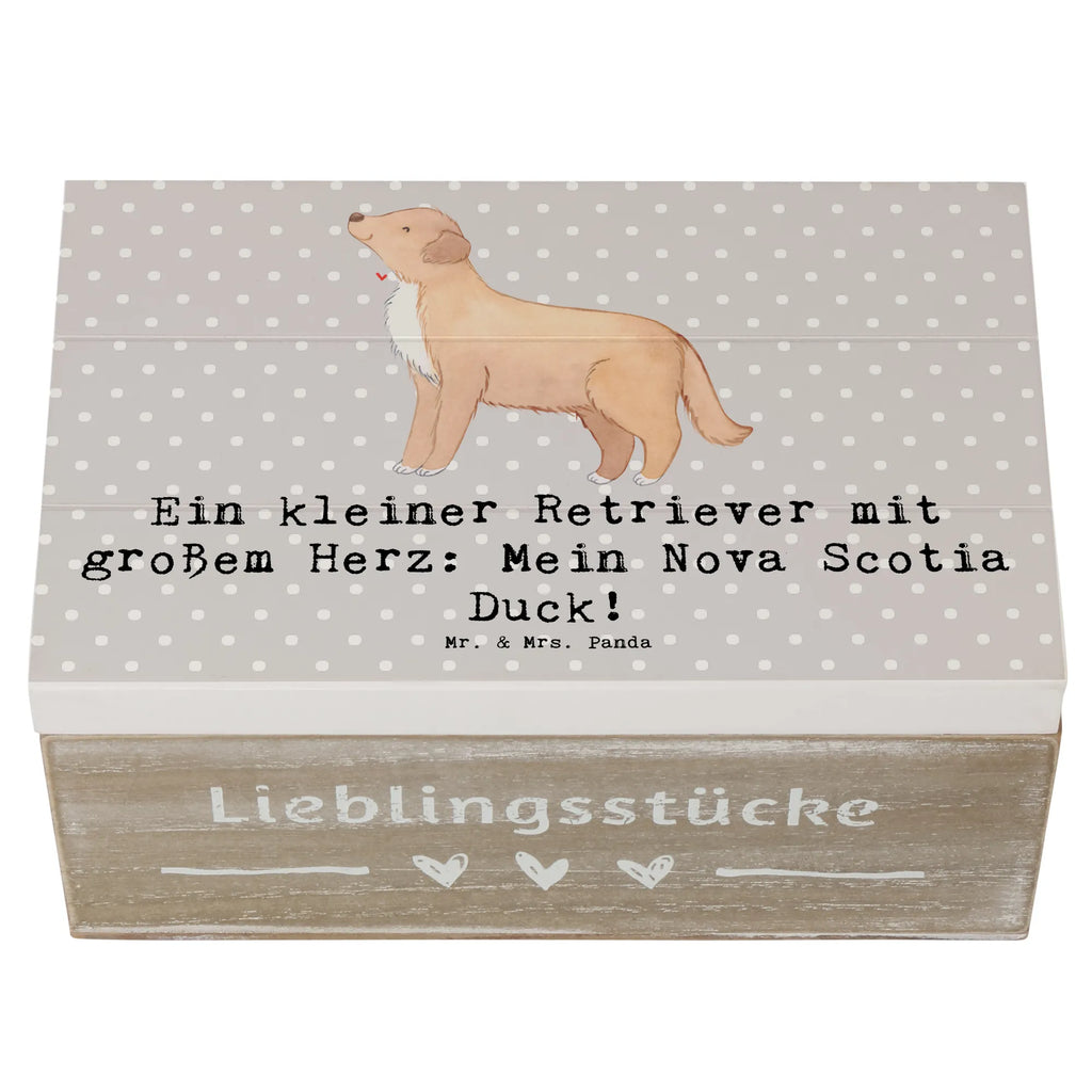 Holzkiste Nova Scotia Duck Herz XXL, Aufbewahrungsbox, Geschenkdose, Schatulle, Schatzkiste, Truhe, Kiste, Erinnerungskiste, Dekokiste, Holzkiste, Geschenkbox, Erinnerungsbox, Hund, Hunderasse, Rassehund, Hundebesitzer, Geschenk, Tierfreund, Schenken, Welpe