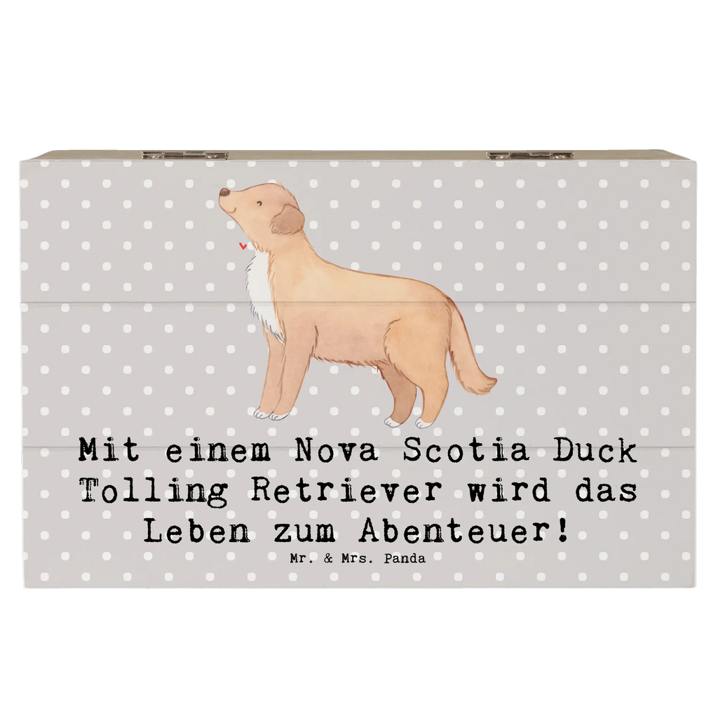 Holzkiste Nova Scotia Duck Abenteuer Geschenkbox, Dekokiste, Schatulle, Aufbewahrungsbox, Erinnerungsbox, XXL, Holzkiste, Truhe, Geschenkdose, Erinnerungskiste, Schatzkiste, Kiste, Hund, Hunderasse, Rassehund, Hundebesitzer, Geschenk, Tierfreund, Schenken, Welpe