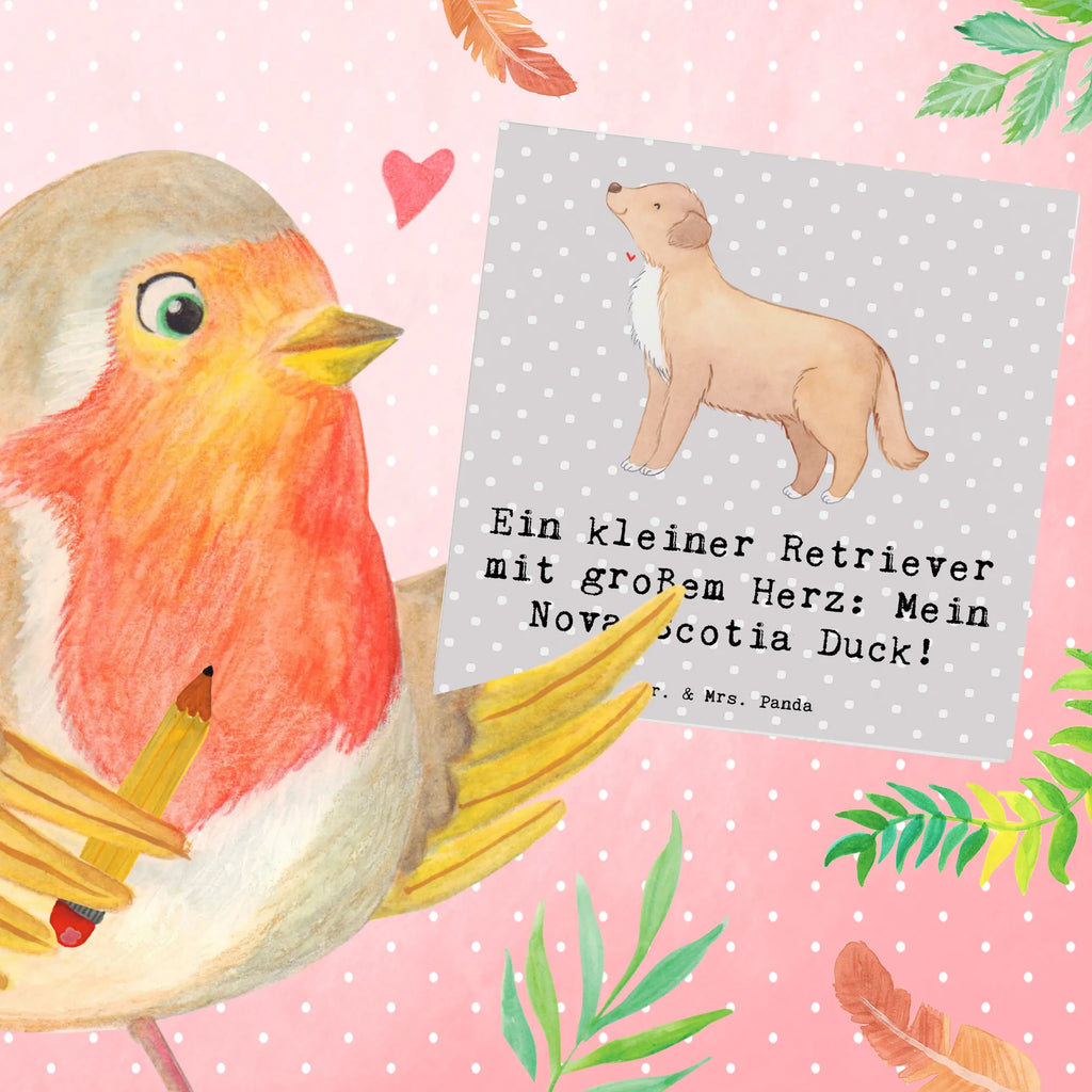 Deluxe Karte Nova Scotia Duck Herz Hochwertige Klappkarte, Klappkarte, Geburtstagskarte, Grußkarte, Hochwertige Grußkarte, Karte, Einladungskarte, Hochzeitskarte, Glückwunschkarte, Hund, Hunderasse, Rassehund, Hundebesitzer, Geschenk, Tierfreund, Schenken, Welpe