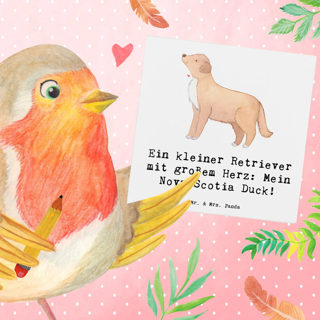 Deluxe Karte Nova Scotia Duck Herz Hochwertige Klappkarte, Klappkarte, Geburtstagskarte, Grußkarte, Hochwertige Grußkarte, Karte, Einladungskarte, Hochzeitskarte, Glückwunschkarte, Hund, Hunderasse, Rassehund, Hundebesitzer, Geschenk, Tierfreund, Schenken, Welpe