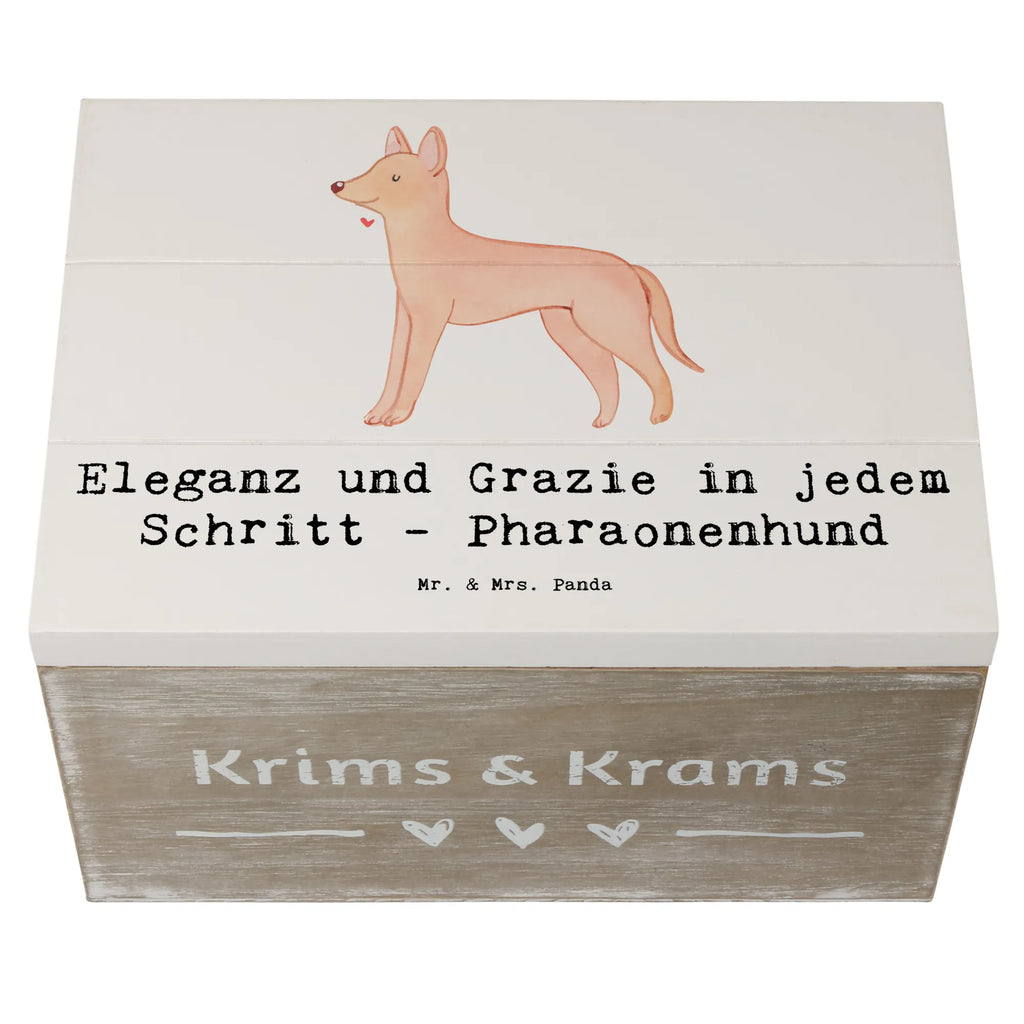 Holzkiste Eleganter Pharaonenhund Erinnerungsbox, Aufbewahrungsbox, Dekokiste, Kiste, Schatulle, Truhe, Holzkiste, XXL, Erinnerungskiste, Geschenkdose, Schatzkiste, Geschenkbox, Hund, Hunderasse, Rassehund, Hundebesitzer, Geschenk, Tierfreund, Schenken, Welpe
