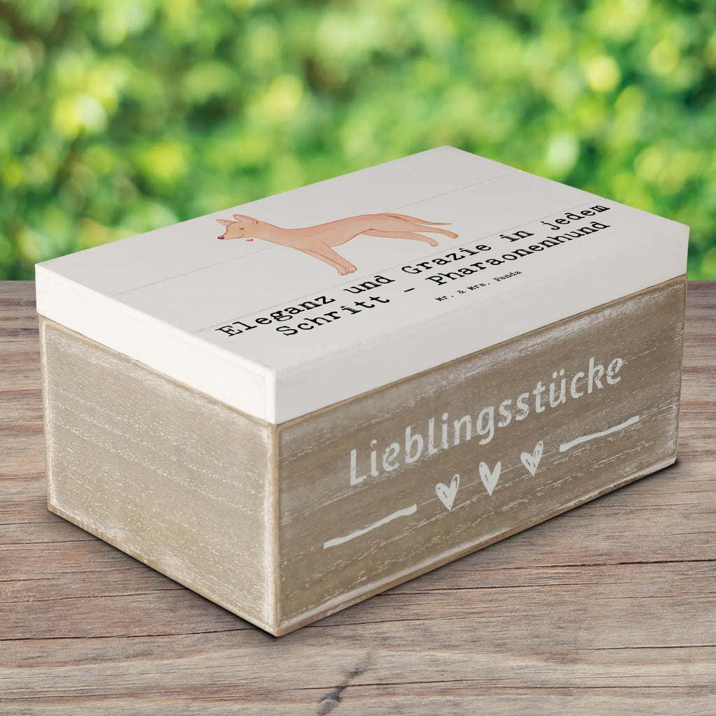 Holzkiste Eleganter Pharaonenhund Erinnerungsbox, Aufbewahrungsbox, Dekokiste, Kiste, Schatulle, Truhe, Holzkiste, XXL, Erinnerungskiste, Geschenkdose, Schatzkiste, Geschenkbox, Hund, Hunderasse, Rassehund, Hundebesitzer, Geschenk, Tierfreund, Schenken, Welpe