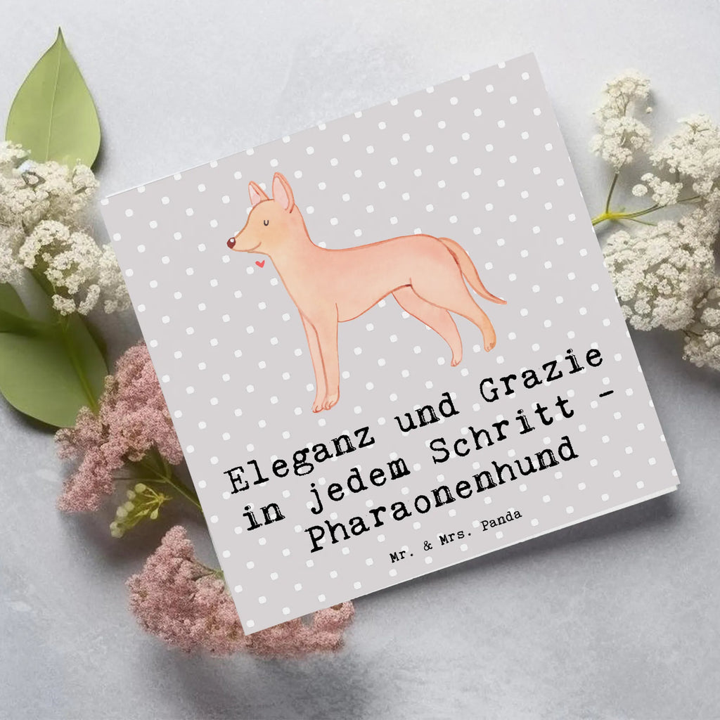 Deluxe Card Eleganz und Grazie in jedem Schritt - Pharaonenhund Glückwunschkarte, Hochwertige Grußkarte, Karte, Einladungskarte, Hochwertige Klappkarte, Geburtstagskarte, Grußkarte, Klappkarte, Hochzeitskarte, Hund, Hunderasse, Rassehund, Hundebesitzer, Geschenk, Tierfreund, Schenken, Welpe
