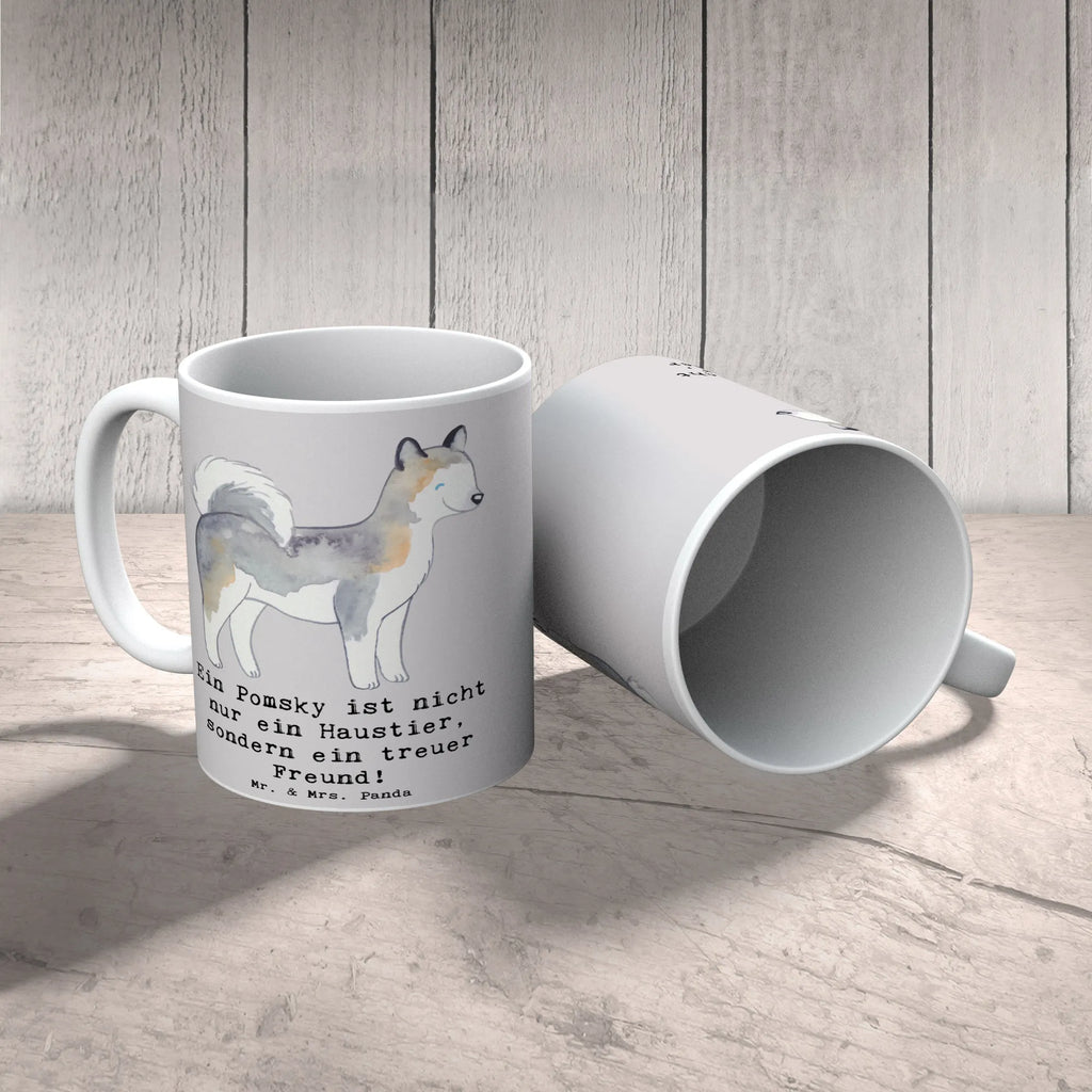 Tasse Pomsky Freund Geschenktasse, Keramiktasse, Teetasse, Kaffeetasse, Tasse mit Motiven, Bürotasse, Tasse mit Zitaten, Porzellantasse, Tasse, Hund, Hunderasse, Rassehund, Hundebesitzer, Geschenk, Tierfreund, Schenken, Welpe