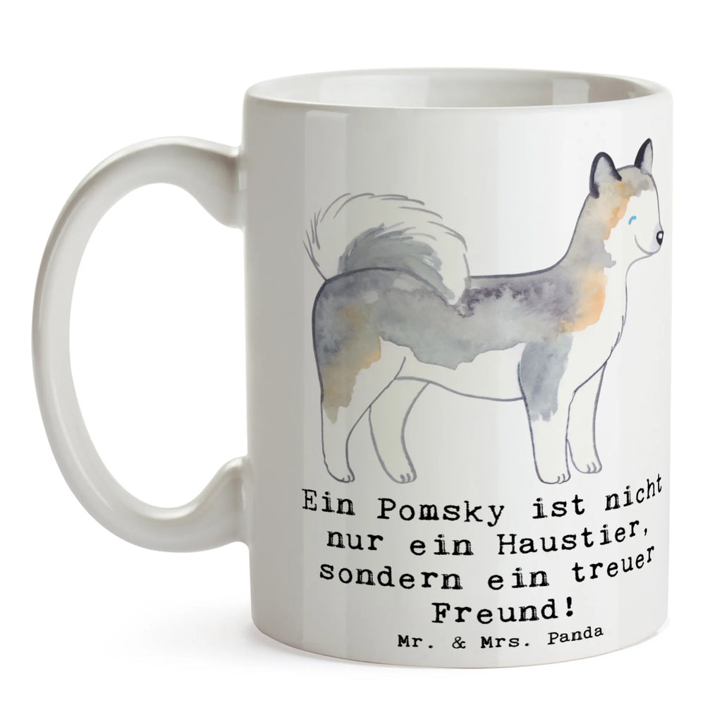Tasse Pomsky Freund Geschenktasse, Keramiktasse, Teetasse, Kaffeetasse, Tasse mit Motiven, Bürotasse, Tasse mit Zitaten, Porzellantasse, Tasse, Hund, Hunderasse, Rassehund, Hundebesitzer, Geschenk, Tierfreund, Schenken, Welpe