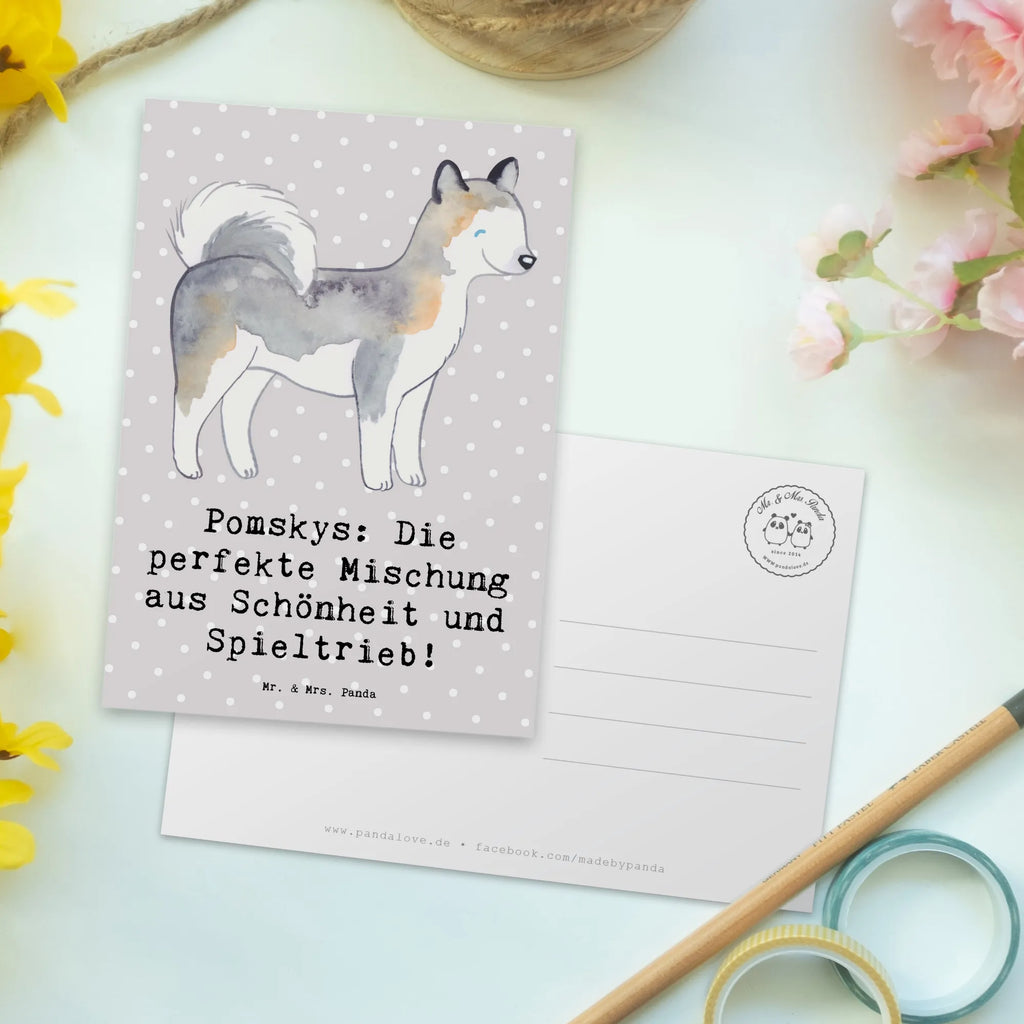 Postkarte Pomsky Perfektion Dankeskarte, Ansichtskarten, Ansichtskarte, Karte, Einladungskarten Geburtstag, Geschenkkarte, Einladung Geburtstag, Geburtstagskarte, Einladung, Grußkarte, Einladungskarte, Postkarte, Hund, Hunderasse, Rassehund, Hundebesitzer, Geschenk, Tierfreund, Schenken, Welpe