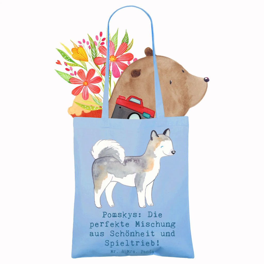 Tragetasche Pomsky Perfektion Einkaufstüte, Jutetasche, Stofftasche, Beutel, Jutebeutel, Shopper, Stoffbeutel, Umhängetasche, Badetasche, Schultertasche, Einkaufstasche, Tasche, Tragetasche, Beuteltasche, Strandtasche, Laptoptasche, Hund, Hunderasse, Rassehund, Hundebesitzer, Geschenk, Tierfreund, Schenken, Welpe
