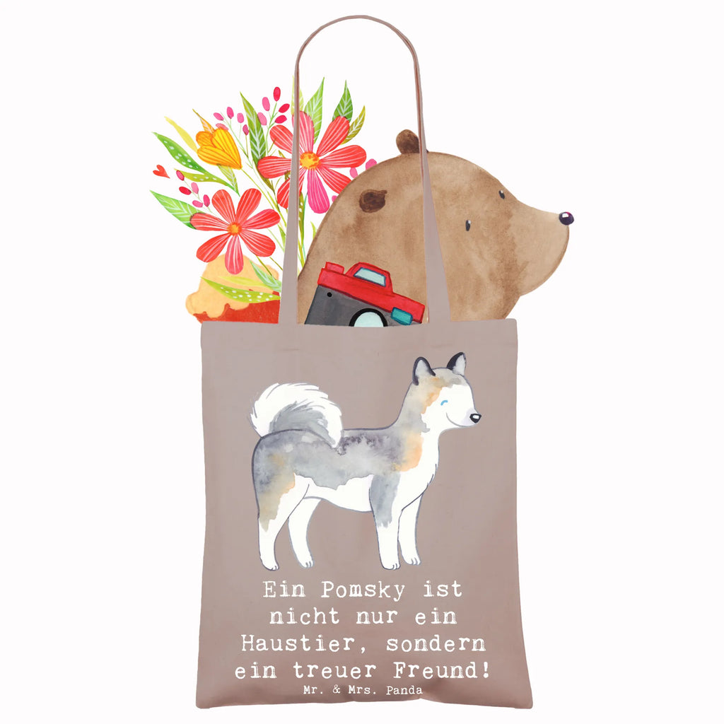 Tragetasche Pomsky Freund Badetasche, Einkaufstüte, Laptoptasche, Stoffbeutel, Jutebeutel, Strandtasche, Tasche, Tragetasche, Beuteltasche, Jutetasche, Schultertasche, Einkaufstasche, Stofftasche, Umhängetasche, Beutel, Shopper, Hund, Hunderasse, Rassehund, Hundebesitzer, Geschenk, Tierfreund, Schenken, Welpe