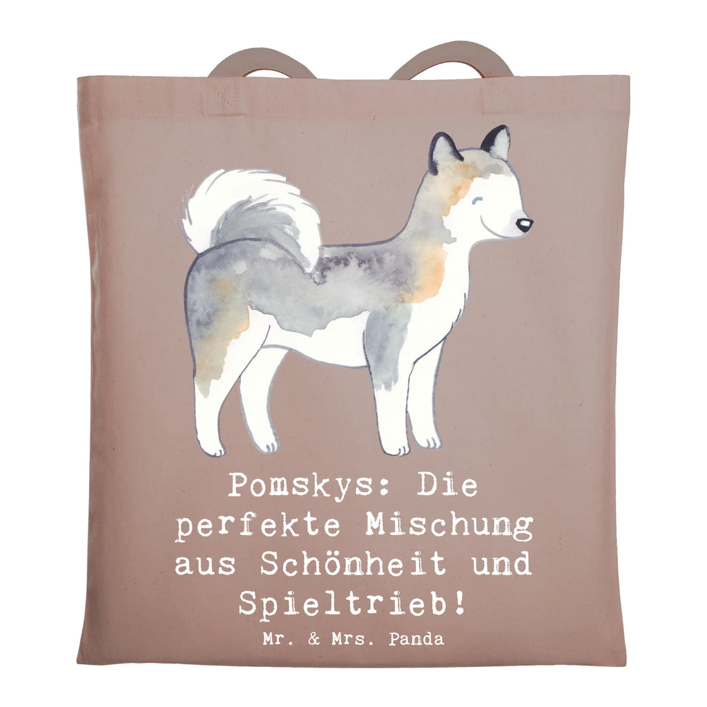 Tragetasche Pomsky Perfektion Einkaufstüte, Jutetasche, Stofftasche, Beutel, Jutebeutel, Shopper, Stoffbeutel, Umhängetasche, Badetasche, Schultertasche, Einkaufstasche, Tasche, Tragetasche, Beuteltasche, Strandtasche, Laptoptasche, Hund, Hunderasse, Rassehund, Hundebesitzer, Geschenk, Tierfreund, Schenken, Welpe