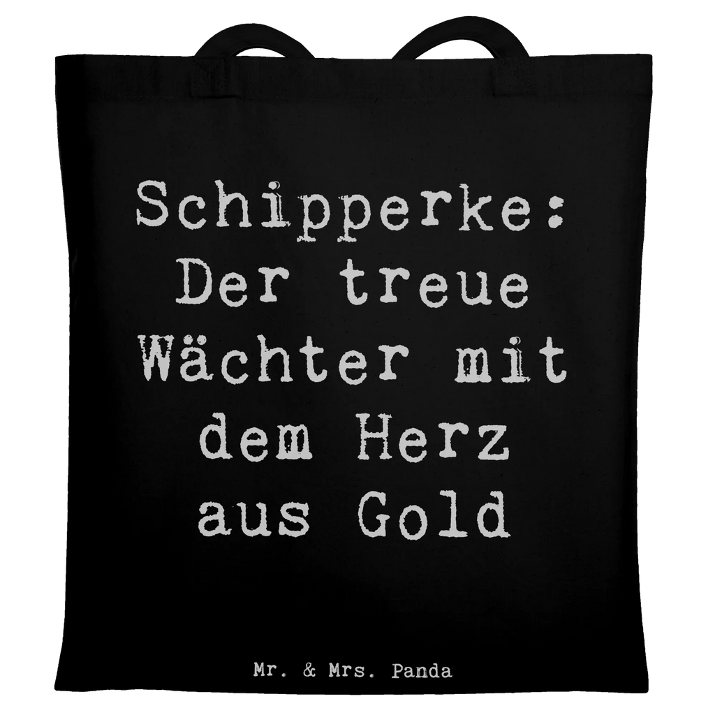 Tote bag Saying Schipperke: Der treue Wächter mit dem Herz aus Gold Stofftasche, Shopper, Jutetasche, Laptoptasche, Beutel, Umhängetasche, Strandtasche, Einkaufstasche, Einkaufstüte, Jutebeutel, Tasche, Badetasche, Stoffbeutel, Tragetasche, Schultertasche, Beuteltasche, Hund, Hunderasse, Rassehund, Hundebesitzer, Geschenk, Tierfreund, Schenken, Welpe