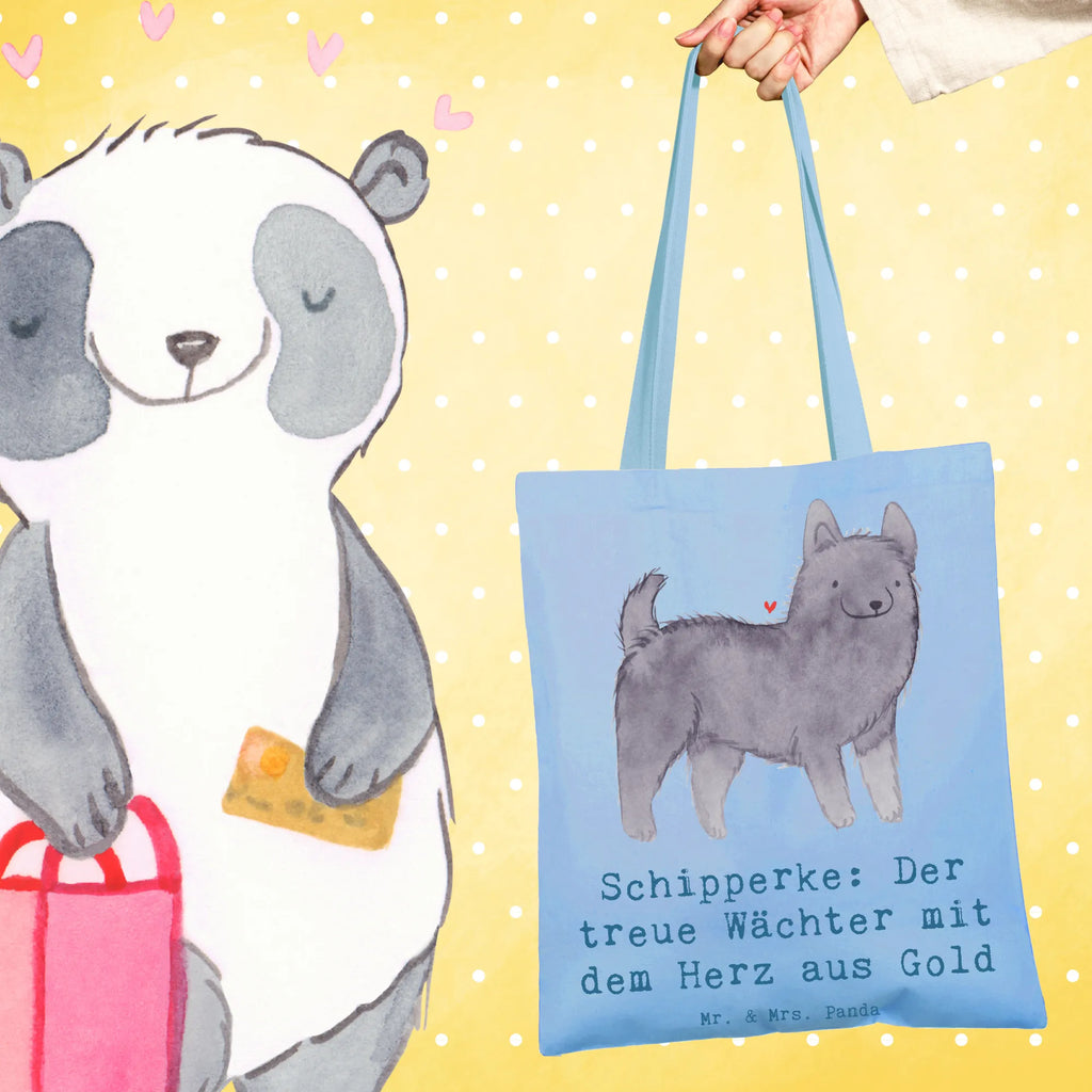 Tote bag Schipperke: Der treue Wächter mit dem Herz aus Gold Tragetasche, Einkaufstasche, Stofftasche, Beutel, Jutebeutel, Laptoptasche, Stoffbeutel, Tasche, Einkaufstüte, Shopper, Jutetasche, Strandtasche, Beuteltasche, Badetasche, Umhängetasche, Schultertasche, Hund, Hunderasse, Rassehund, Hundebesitzer, Geschenk, Tierfreund, Schenken, Welpe