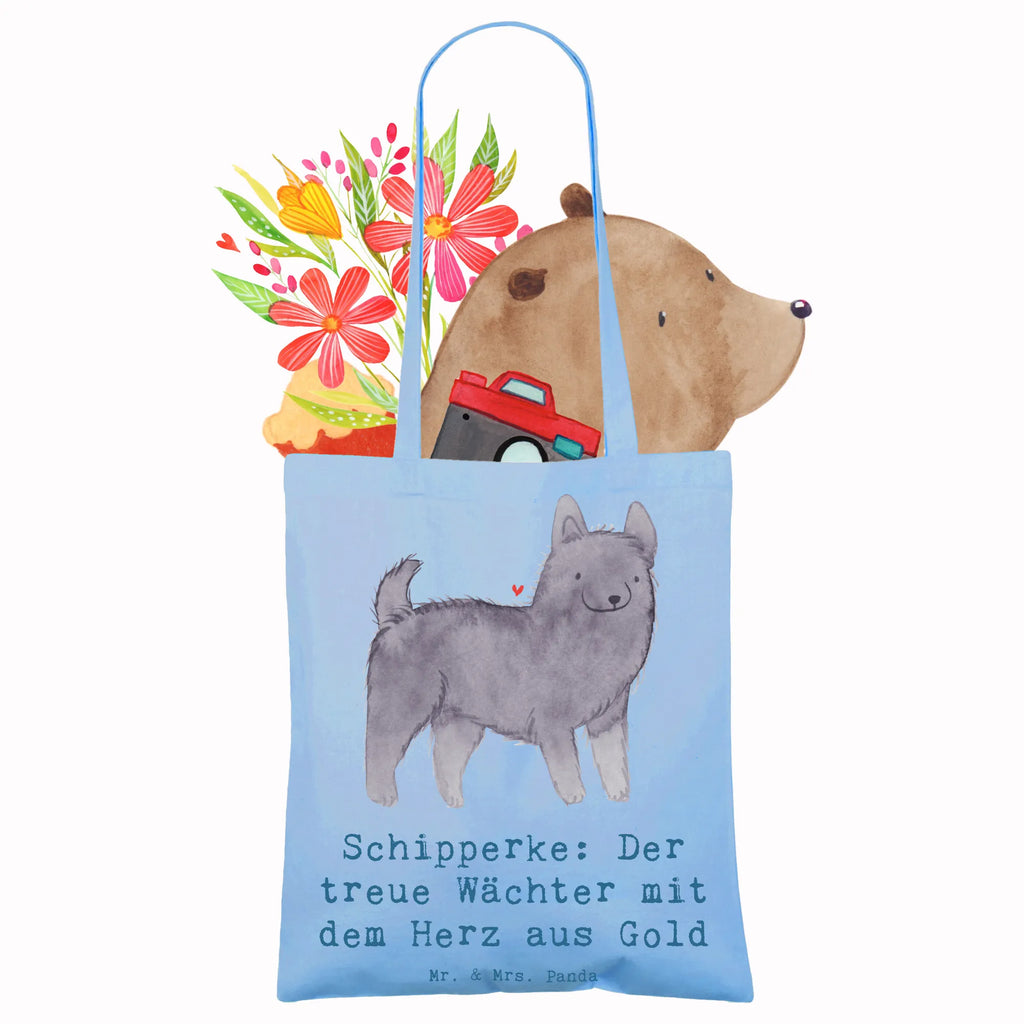 Tote bag Schipperke: Der treue Wächter mit dem Herz aus Gold Tragetasche, Einkaufstasche, Stofftasche, Beutel, Jutebeutel, Laptoptasche, Stoffbeutel, Tasche, Einkaufstüte, Shopper, Jutetasche, Strandtasche, Beuteltasche, Badetasche, Umhängetasche, Schultertasche, Hund, Hunderasse, Rassehund, Hundebesitzer, Geschenk, Tierfreund, Schenken, Welpe