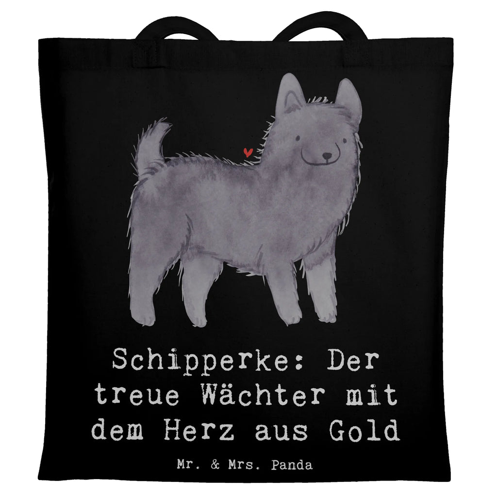 Tote bag Schipperke: Der treue Wächter mit dem Herz aus Gold Tragetasche, Einkaufstasche, Stofftasche, Beutel, Jutebeutel, Laptoptasche, Stoffbeutel, Tasche, Einkaufstüte, Shopper, Jutetasche, Strandtasche, Beuteltasche, Badetasche, Umhängetasche, Schultertasche, Hund, Hunderasse, Rassehund, Hundebesitzer, Geschenk, Tierfreund, Schenken, Welpe