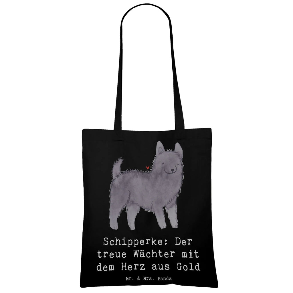 Tote bag Schipperke: Der treue Wächter mit dem Herz aus Gold Tragetasche, Einkaufstasche, Stofftasche, Beutel, Jutebeutel, Laptoptasche, Stoffbeutel, Tasche, Einkaufstüte, Shopper, Jutetasche, Strandtasche, Beuteltasche, Badetasche, Umhängetasche, Schultertasche, Hund, Hunderasse, Rassehund, Hundebesitzer, Geschenk, Tierfreund, Schenken, Welpe