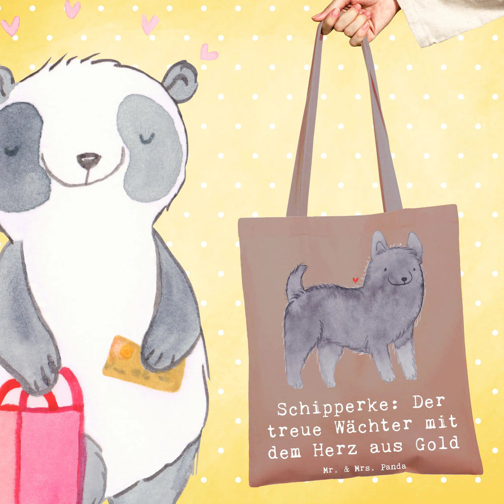 Tote bag Schipperke: Der treue Wächter mit dem Herz aus Gold Tragetasche, Einkaufstasche, Stofftasche, Beutel, Jutebeutel, Laptoptasche, Stoffbeutel, Tasche, Einkaufstüte, Shopper, Jutetasche, Strandtasche, Beuteltasche, Badetasche, Umhängetasche, Schultertasche, Hund, Hunderasse, Rassehund, Hundebesitzer, Geschenk, Tierfreund, Schenken, Welpe