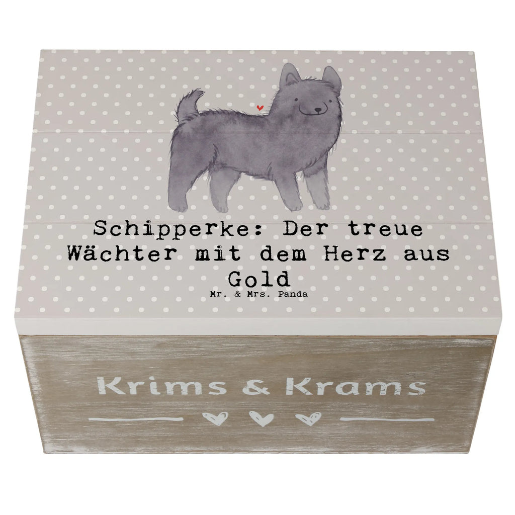 Holzkiste Schipperke Wächterherz Holzkiste, Aufbewahrungsbox, XXL, Geschenkdose, Geschenkbox, Dekokiste, Erinnerungsbox, Truhe, Kiste, Erinnerungskiste, Schatzkiste, Schatulle, Hund, Hunderasse, Rassehund, Hundebesitzer, Geschenk, Tierfreund, Schenken, Welpe
