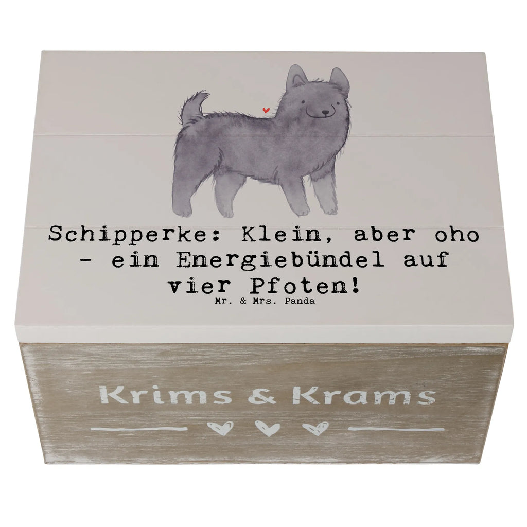 Wooden chest Schipperke: Klein, aber oho - ein Energiebündel auf vier Pfoten! Kiste, Holzkiste, Schatzkiste, Geschenkdose, Aufbewahrungsbox, Dekokiste, XXL, Erinnerungskiste, Truhe, Schatulle, Erinnerungsbox, Geschenkbox, Hund, Hunderasse, Rassehund, Hundebesitzer, Geschenk, Tierfreund, Schenken, Welpe