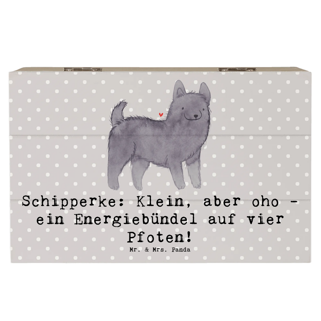 Wooden chest Schipperke: Klein, aber oho - ein Energiebündel auf vier Pfoten! Kiste, Holzkiste, Schatzkiste, Geschenkdose, Aufbewahrungsbox, Dekokiste, XXL, Erinnerungskiste, Truhe, Schatulle, Erinnerungsbox, Geschenkbox, Hund, Hunderasse, Rassehund, Hundebesitzer, Geschenk, Tierfreund, Schenken, Welpe