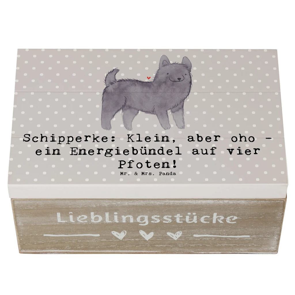 Wooden chest Schipperke: Klein, aber oho - ein Energiebündel auf vier Pfoten! Kiste, Holzkiste, Schatzkiste, Geschenkdose, Aufbewahrungsbox, Dekokiste, XXL, Erinnerungskiste, Truhe, Schatulle, Erinnerungsbox, Geschenkbox, Hund, Hunderasse, Rassehund, Hundebesitzer, Geschenk, Tierfreund, Schenken, Welpe