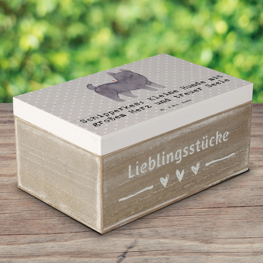Holzkiste Schipperkes Herz Erinnerungsbox, Dekokiste, Geschenkbox, Truhe, Erinnerungskiste, Holzkiste, Geschenkdose, Schatzkiste, XXL, Kiste, Aufbewahrungsbox, Schatulle, Hund, Hunderasse, Rassehund, Hundebesitzer, Geschenk, Tierfreund, Schenken, Welpe