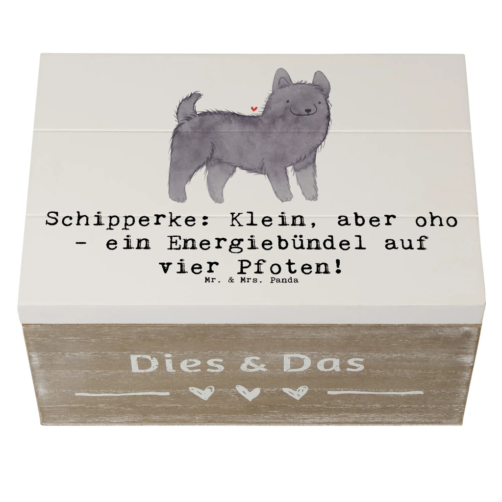 Wooden chest Schipperke: Klein, aber oho - ein Energiebündel auf vier Pfoten! Kiste, Holzkiste, Schatzkiste, Geschenkdose, Aufbewahrungsbox, Dekokiste, XXL, Erinnerungskiste, Truhe, Schatulle, Erinnerungsbox, Geschenkbox, Hund, Hunderasse, Rassehund, Hundebesitzer, Geschenk, Tierfreund, Schenken, Welpe