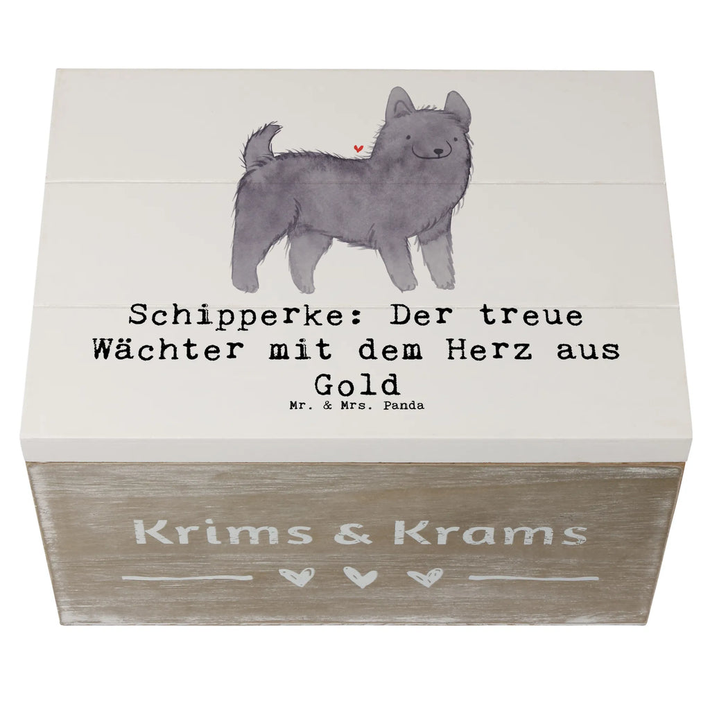 Holzkiste Schipperke Wächterherz Holzkiste, Aufbewahrungsbox, XXL, Geschenkdose, Geschenkbox, Dekokiste, Erinnerungsbox, Truhe, Kiste, Erinnerungskiste, Schatzkiste, Schatulle, Hund, Hunderasse, Rassehund, Hundebesitzer, Geschenk, Tierfreund, Schenken, Welpe