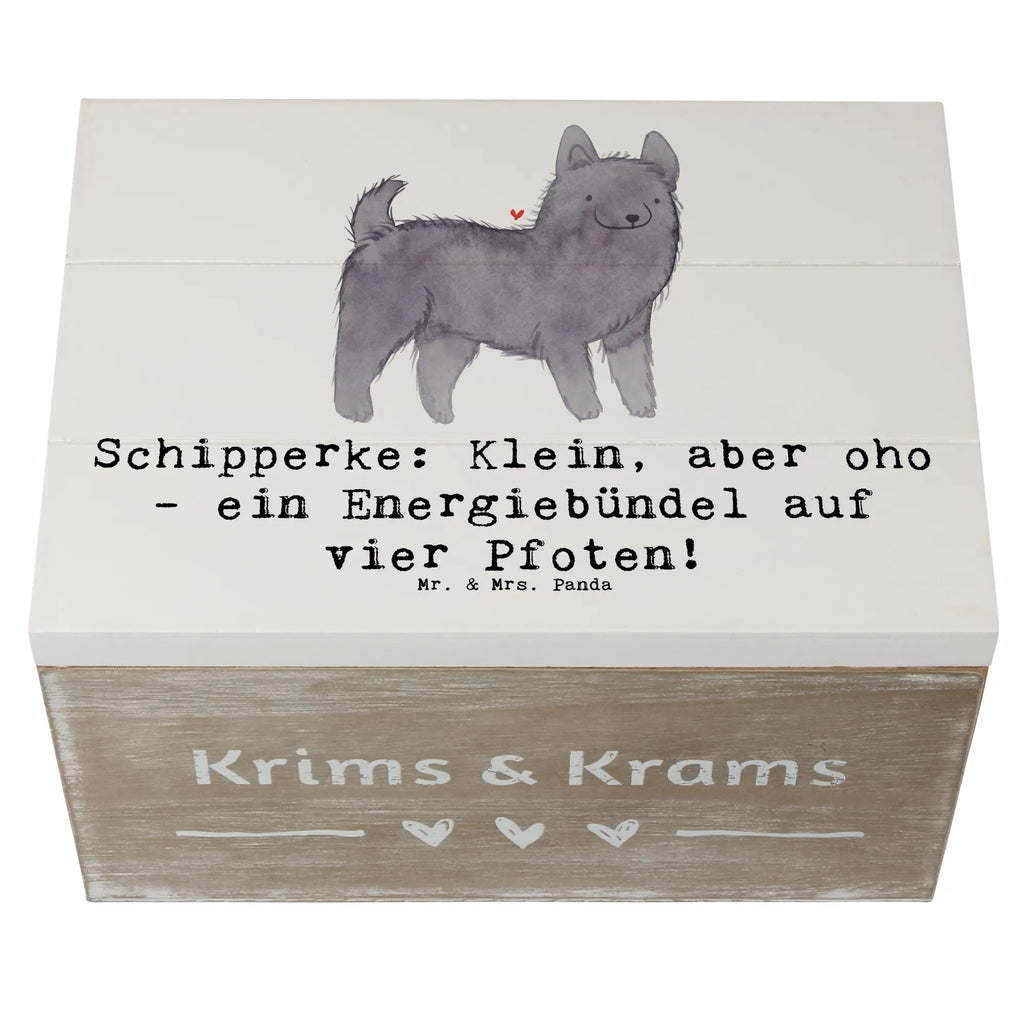 Wooden chest Schipperke: Klein, aber oho - ein Energiebündel auf vier Pfoten! Kiste, Holzkiste, Schatzkiste, Geschenkdose, Aufbewahrungsbox, Dekokiste, XXL, Erinnerungskiste, Truhe, Schatulle, Erinnerungsbox, Geschenkbox, Hund, Hunderasse, Rassehund, Hundebesitzer, Geschenk, Tierfreund, Schenken, Welpe