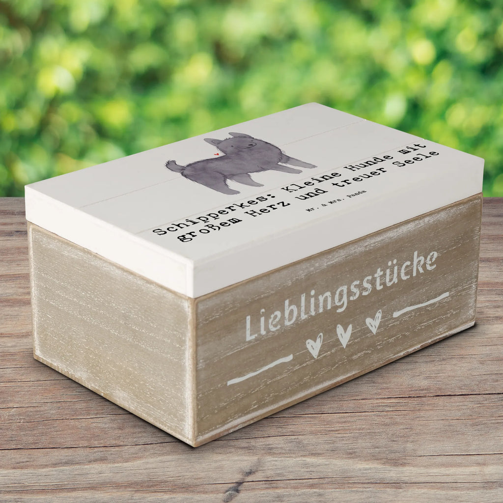 Holzkiste Schipperkes Herz Erinnerungsbox, Dekokiste, Geschenkbox, Truhe, Erinnerungskiste, Holzkiste, Geschenkdose, Schatzkiste, XXL, Kiste, Aufbewahrungsbox, Schatulle, Hund, Hunderasse, Rassehund, Hundebesitzer, Geschenk, Tierfreund, Schenken, Welpe