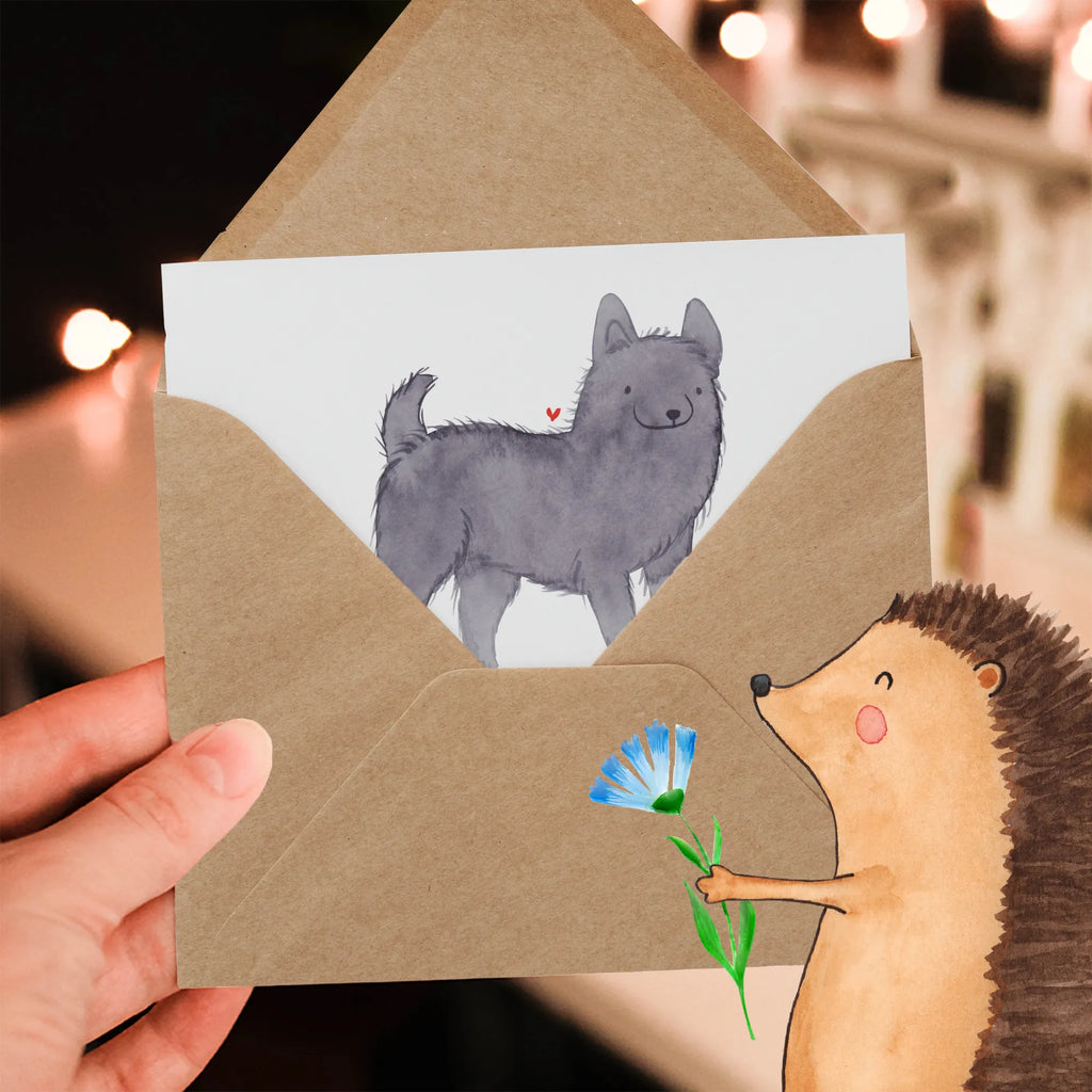 Deluxe Karte Schipperke Wächterherz Einladungskarte, Geburtstagskarte, Grußkarte, Klappkarte, Hochwertige Grußkarte, Karte, Glückwunschkarte, Hochzeitskarte, Hochwertige Klappkarte, Hund, Hunderasse, Rassehund, Hundebesitzer, Geschenk, Tierfreund, Schenken, Welpe