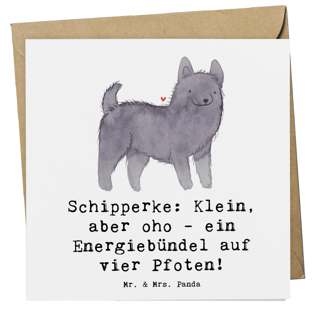 Deluxe Card Schipperke: Klein, aber oho - ein Energiebündel auf vier Pfoten! Karte, Grußkarte, Geburtstagskarte, Glückwunschkarte, Klappkarte, Hochwertige Klappkarte, Hochwertige Grußkarte, Einladungskarte, Hochzeitskarte, Hund, Hunderasse, Rassehund, Hundebesitzer, Geschenk, Tierfreund, Schenken, Welpe
