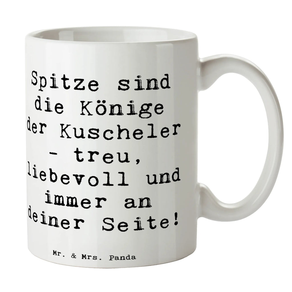 Mug Saying Spitze sind die Könige der Kuscheler - treu, liebevoll und immer an deiner Seite! Keramiktasse, Tasse, Kaffeetasse, Tasse mit Motiven, Porzellantasse, Bürotasse, Tasse mit Zitaten, Teetasse, Geschenktasse, Hund, Hunderasse, Rassehund, Hundebesitzer, Geschenk, Tierfreund, Schenken, Welpe