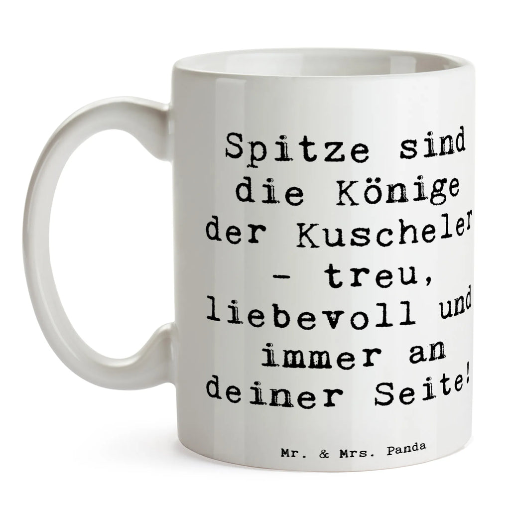 Mug Saying Spitze sind die Könige der Kuscheler - treu, liebevoll und immer an deiner Seite! Keramiktasse, Tasse, Kaffeetasse, Tasse mit Motiven, Porzellantasse, Bürotasse, Tasse mit Zitaten, Teetasse, Geschenktasse, Hund, Hunderasse, Rassehund, Hundebesitzer, Geschenk, Tierfreund, Schenken, Welpe