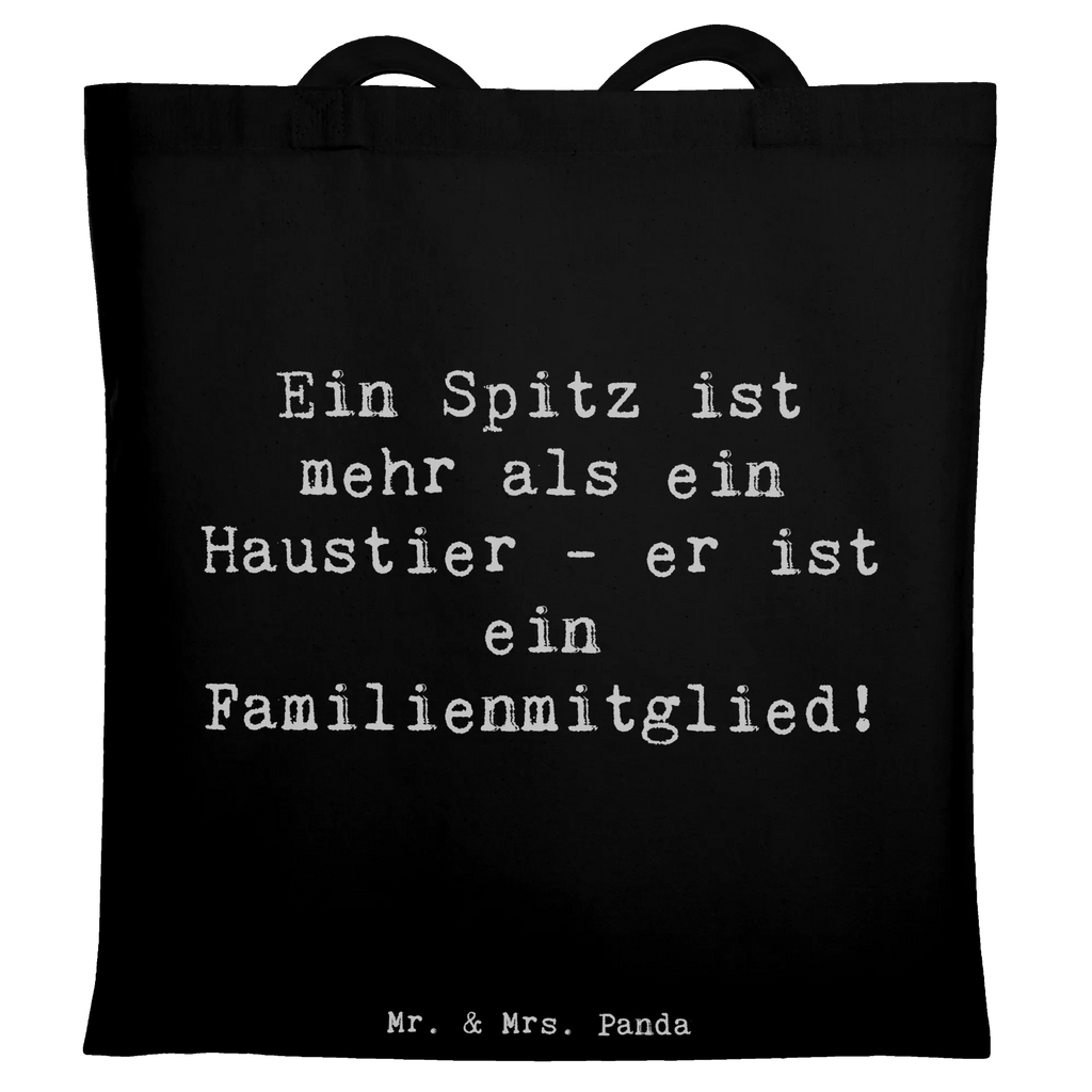 Tote bag Saying Ein Spitz ist mehr als ein Haustier - er ist ein Familienmitglied! Schultertasche, Badetasche, Einkaufstasche, Stoffbeutel, Jutetasche, Umhängetasche, Tragetasche, Shopper, Stofftasche, Einkaufstüte, Tasche, Laptoptasche, Beutel, Jutebeutel, Beuteltasche, Strandtasche, Hund, Hunderasse, Rassehund, Hundebesitzer, Geschenk, Tierfreund, Schenken, Welpe
