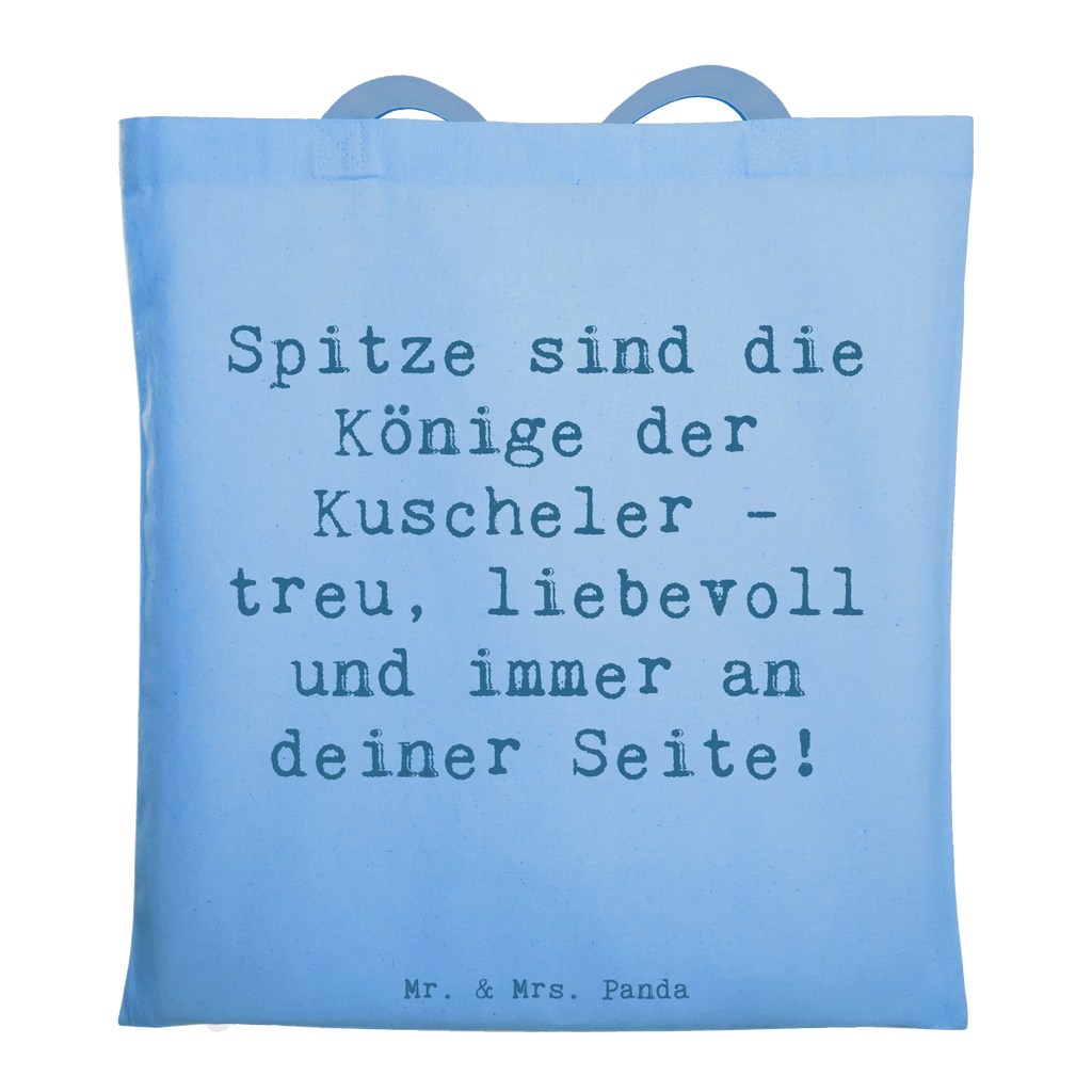 Tote bag Saying Spitze sind die Könige der Kuscheler - treu, liebevoll und immer an deiner Seite! Beutel, Tragetasche, Jutetasche, Stoffbeutel, Umhängetasche, Einkaufstasche, Stofftasche, Beuteltasche, Tasche, Laptoptasche, Jutebeutel, Badetasche, Shopper, Einkaufstüte, Strandtasche, Schultertasche, Hund, Hunderasse, Rassehund, Hundebesitzer, Geschenk, Tierfreund, Schenken, Welpe