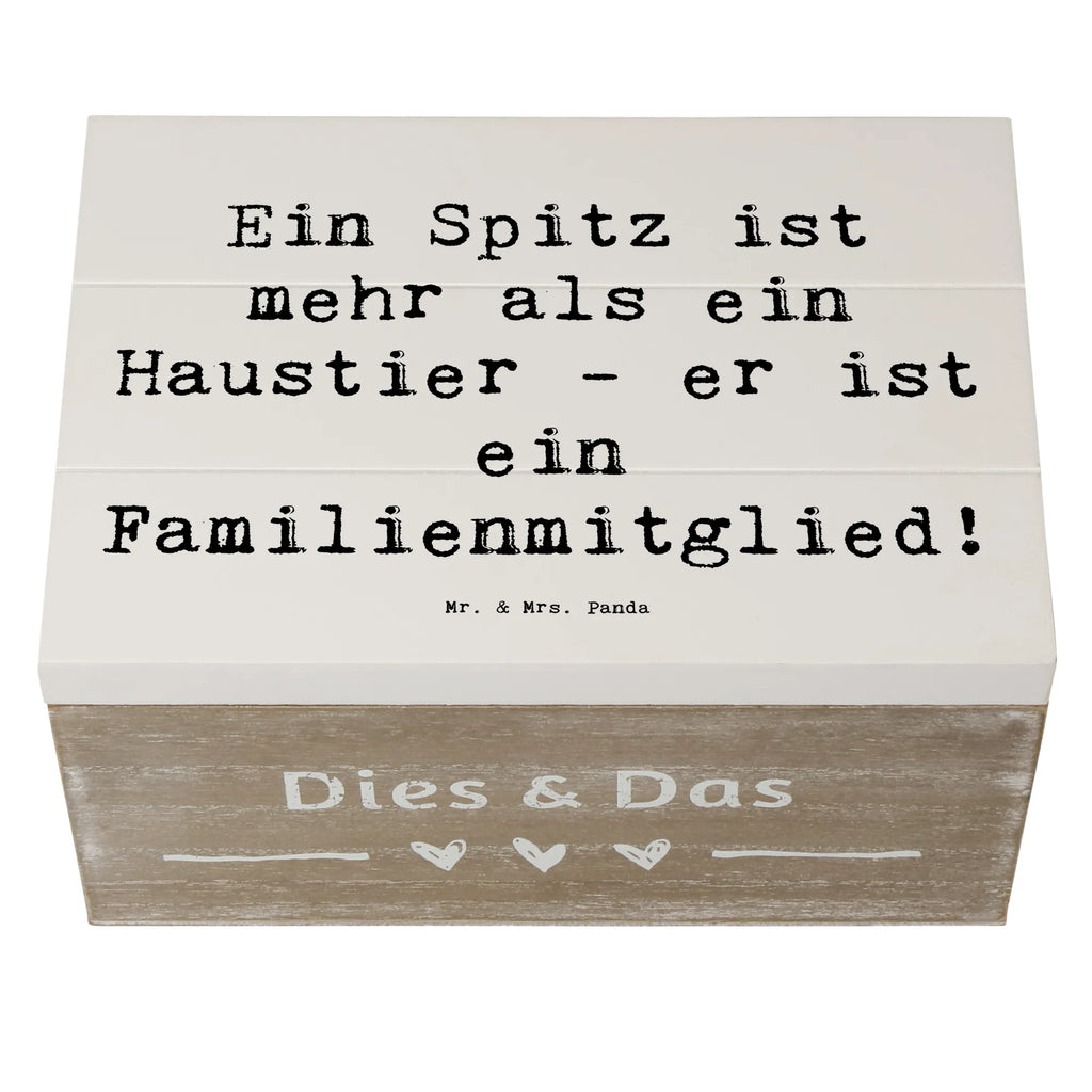 Holzkiste Spruch Spitz Familienmitglied Truhe, Geschenkbox, Geschenkdose, Schatzkiste, Holzkiste, Erinnerungskiste, Schatulle, XXL, Erinnerungsbox, Aufbewahrungsbox, Kiste, Dekokiste, Hund, Hunderasse, Rassehund, Hundebesitzer, Geschenk, Tierfreund, Schenken, Welpe