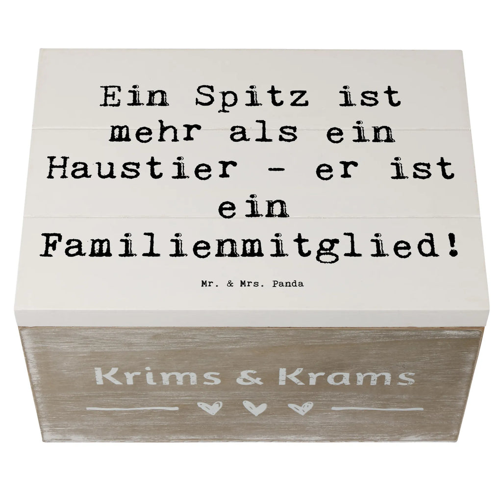 Holzkiste Spruch Spitz Familienmitglied Truhe, Geschenkbox, Geschenkdose, Schatzkiste, Holzkiste, Erinnerungskiste, Schatulle, XXL, Erinnerungsbox, Aufbewahrungsbox, Kiste, Dekokiste, Hund, Hunderasse, Rassehund, Hundebesitzer, Geschenk, Tierfreund, Schenken, Welpe