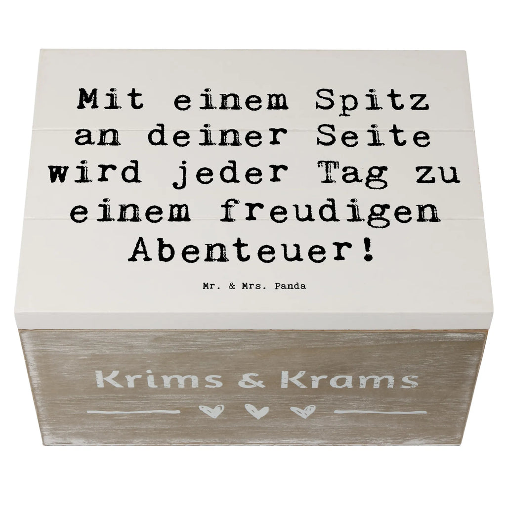 Holzkiste Spruch Freudiger Spitz XXL, Holzkiste, Erinnerungskiste, Geschenkbox, Aufbewahrungsbox, Schatzkiste, Geschenkdose, Kiste, Dekokiste, Erinnerungsbox, Schatulle, Truhe, Hund, Hunderasse, Rassehund, Hundebesitzer, Geschenk, Tierfreund, Schenken, Welpe