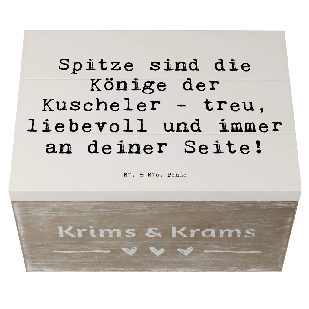Wooden chest Saying Spitze sind die Könige der Kuscheler - treu, liebevoll und immer an deiner Seite! Dekokiste, Geschenkbox, Erinnerungsbox, Geschenkdose, Holzkiste, XXL, Schatzkiste, Schatulle, Kiste, Truhe, Erinnerungskiste, Aufbewahrungsbox, Hund, Hunderasse, Rassehund, Hundebesitzer, Geschenk, Tierfreund, Schenken, Welpe