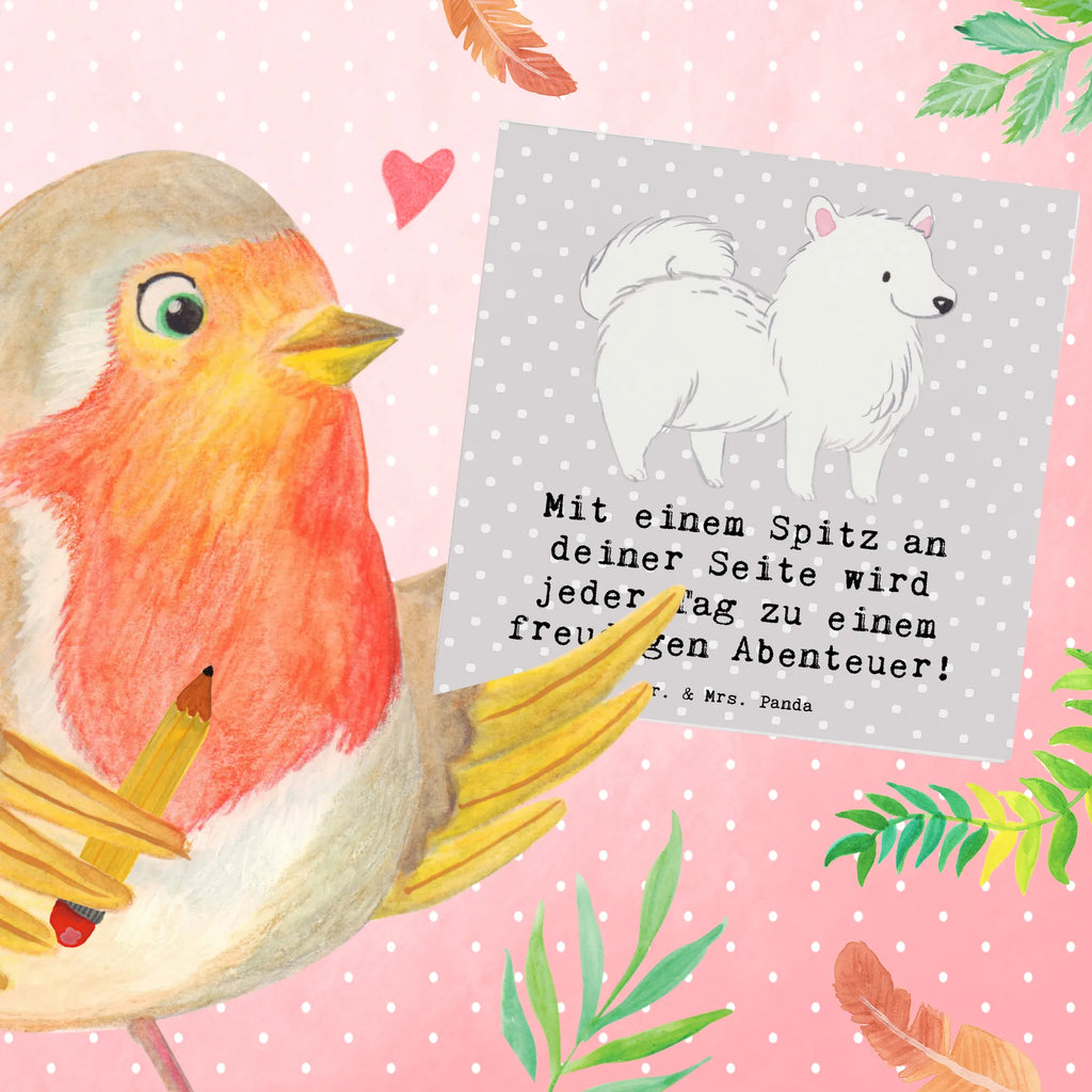 Deluxe Card Mit einem Spitz an deiner Seite wird jeder Tag zu einem freudigen Abenteuer! Karte, Hochwertige Grußkarte, Geburtstagskarte, Hochzeitskarte, Einladungskarte, Klappkarte, Glückwunschkarte, Grußkarte, Hochwertige Klappkarte, Hund, Hunderasse, Rassehund, Hundebesitzer, Geschenk, Tierfreund, Schenken, Welpe