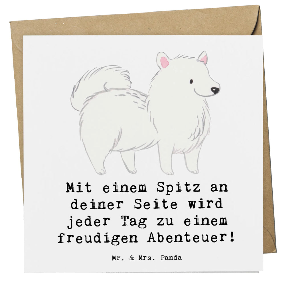 Deluxe Card Mit einem Spitz an deiner Seite wird jeder Tag zu einem freudigen Abenteuer! Karte, Hochwertige Grußkarte, Geburtstagskarte, Hochzeitskarte, Einladungskarte, Klappkarte, Glückwunschkarte, Grußkarte, Hochwertige Klappkarte, Hund, Hunderasse, Rassehund, Hundebesitzer, Geschenk, Tierfreund, Schenken, Welpe
