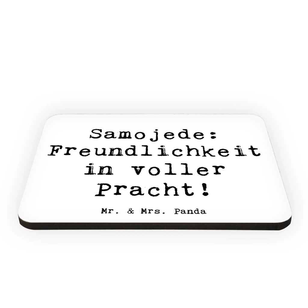 Magnet Saying Samojede: Freundlichkeit in voller Pracht! Kühlschrank Dekoration, Pinnwandmagnet, Whiteboard Magnet, Souvenir Magnet, Kühlschrankmagnet, Notiz Magnet, Motivmagnete, Dekomagnet, Hund, Hunderasse, Rassehund, Hundebesitzer, Geschenk, Tierfreund, Schenken, Welpe