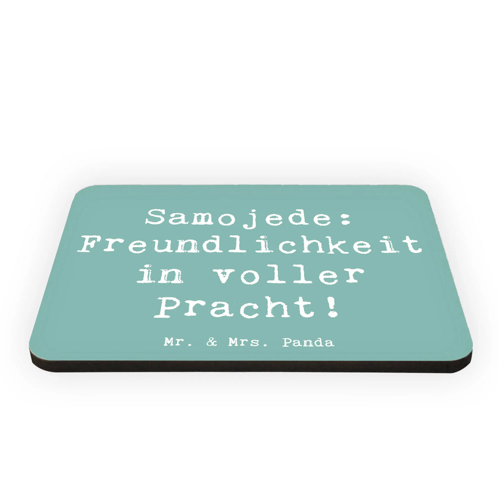 Magnet Saying Samojede: Freundlichkeit in voller Pracht! Kühlschrank Dekoration, Pinnwandmagnet, Whiteboard Magnet, Souvenir Magnet, Kühlschrankmagnet, Notiz Magnet, Motivmagnete, Dekomagnet, Hund, Hunderasse, Rassehund, Hundebesitzer, Geschenk, Tierfreund, Schenken, Welpe