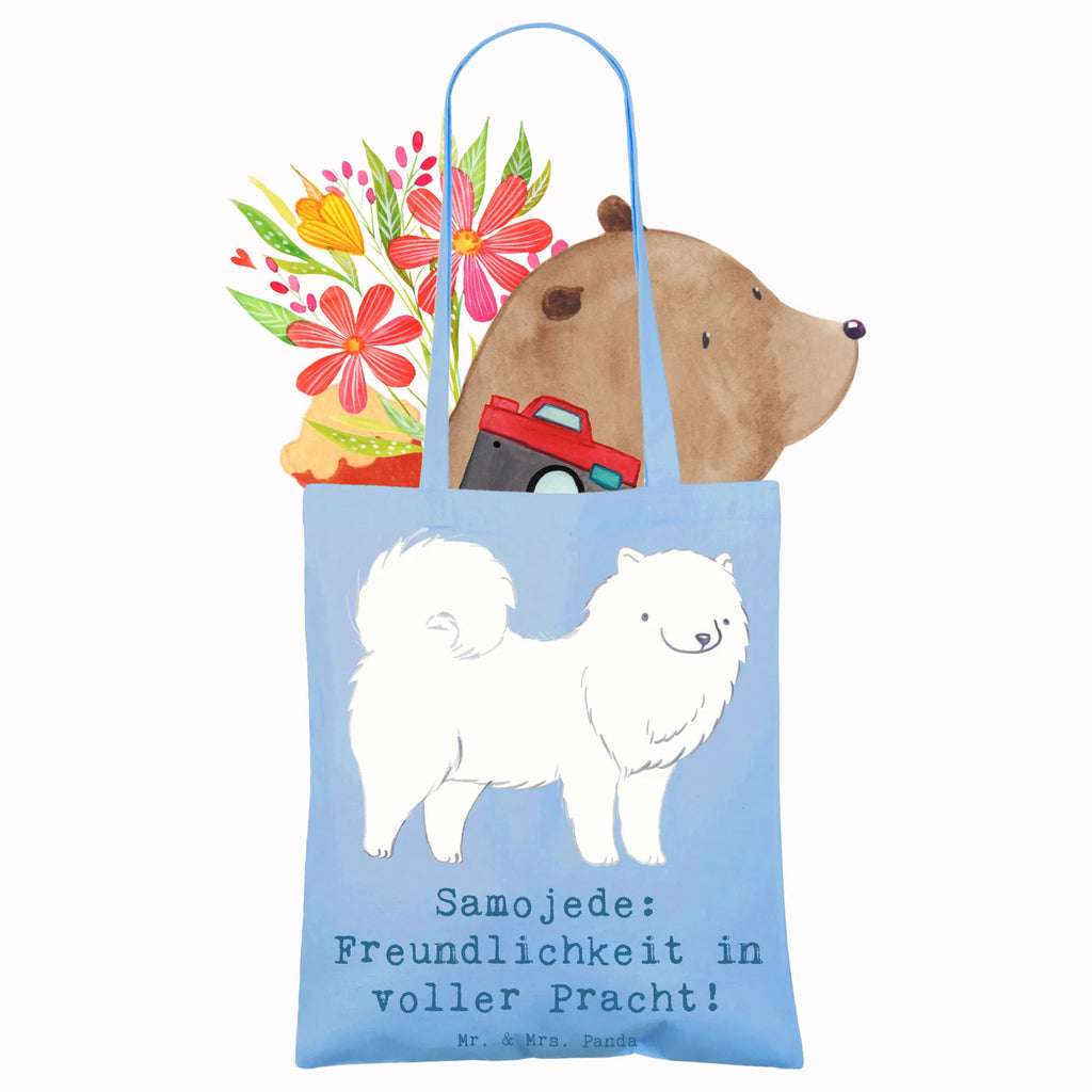 Tote bag Samojede: Freundlichkeit in voller Pracht! Schultertasche, Shopper, Umhängetasche, Einkaufstüte, Jutetasche, Stoffbeutel, Badetasche, Strandtasche, Tragetasche, Beuteltasche, Tasche, Jutebeutel, Beutel, Laptoptasche, Stofftasche, Einkaufstasche, Hund, Hunderasse, Rassehund, Hundebesitzer, Geschenk, Tierfreund, Schenken, Welpe