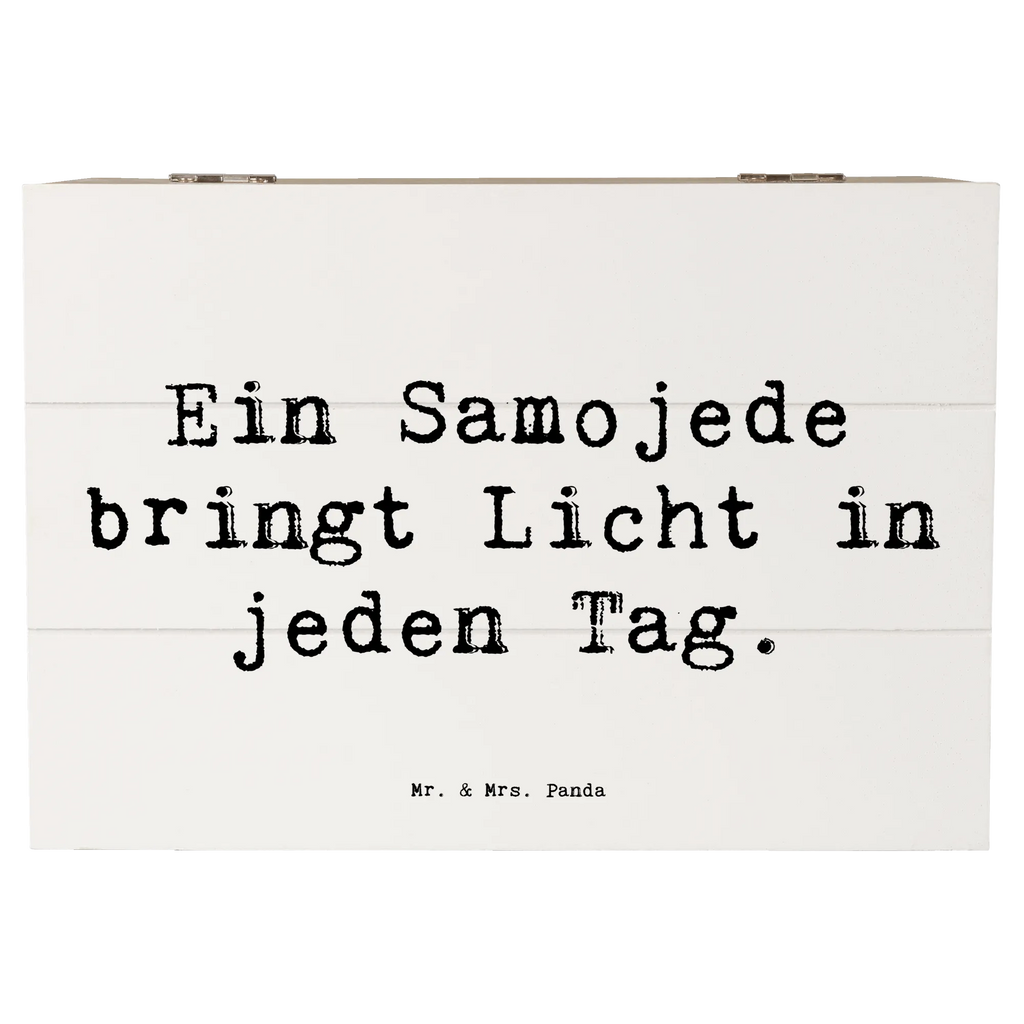 Holzkiste Spruch Samojede Licht Schatzkiste, XXL, Geschenkdose, Dekokiste, Holzkiste, Schatulle, Truhe, Kiste, Erinnerungskiste, Erinnerungsbox, Aufbewahrungsbox, Geschenkbox, Hund, Hunderasse, Rassehund, Hundebesitzer, Geschenk, Tierfreund, Schenken, Welpe
