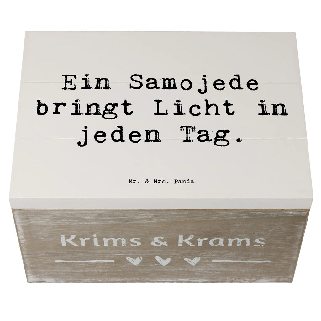 Holzkiste Spruch Samojede Licht Schatzkiste, XXL, Geschenkdose, Dekokiste, Holzkiste, Schatulle, Truhe, Kiste, Erinnerungskiste, Erinnerungsbox, Aufbewahrungsbox, Geschenkbox, Hund, Hunderasse, Rassehund, Hundebesitzer, Geschenk, Tierfreund, Schenken, Welpe
